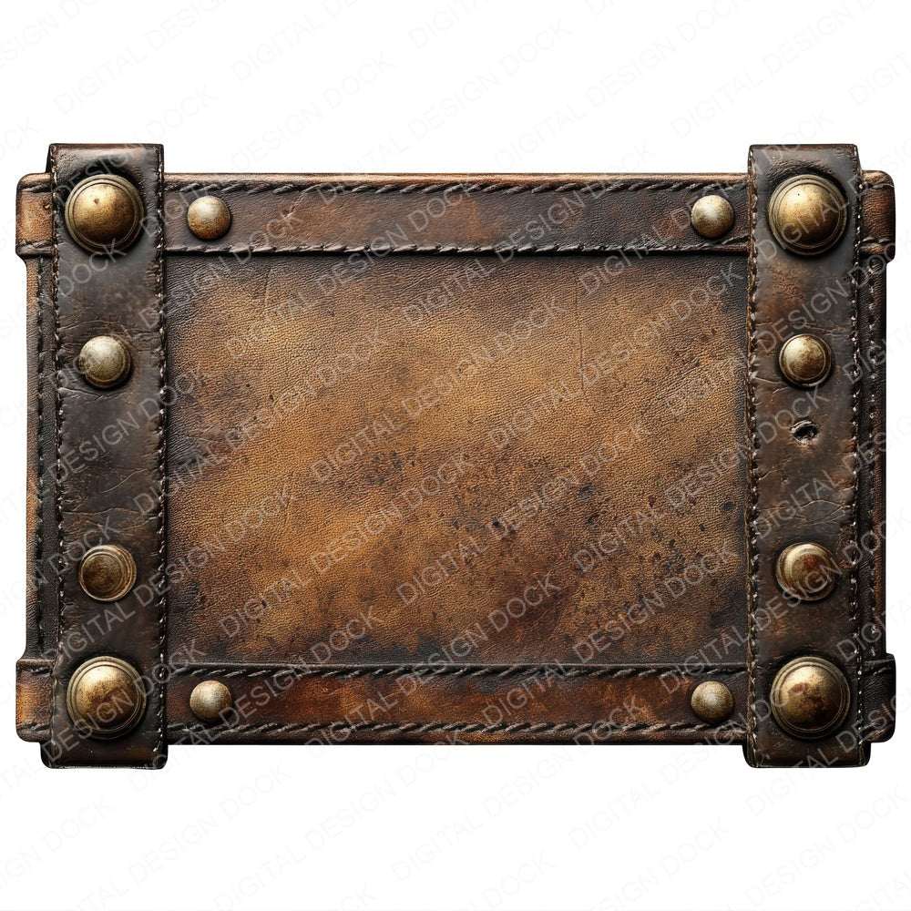 Leather Tag Sign A fussy cut sheet in A4 format showing all 12 designs on one printable page