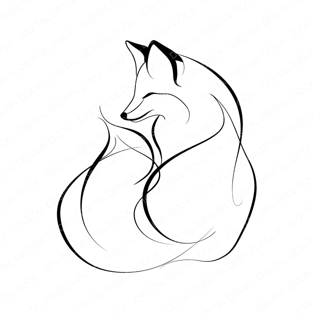 Line Art Animal Clipart Set (DDD014472)