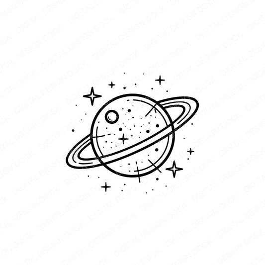 Line Art Celestial Clipart Set (DDD014473)