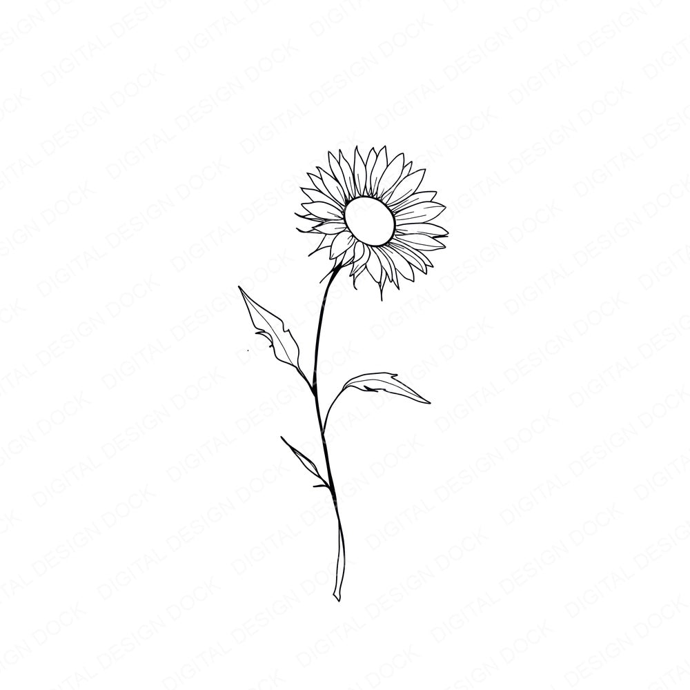 Line Art Wildflower Fussy Cut Sheets (DDD014497)