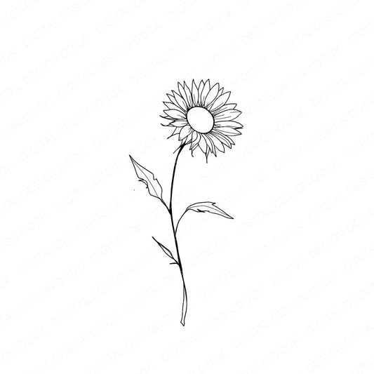 Line Art Wildflower Clipart Set (DDD014477)