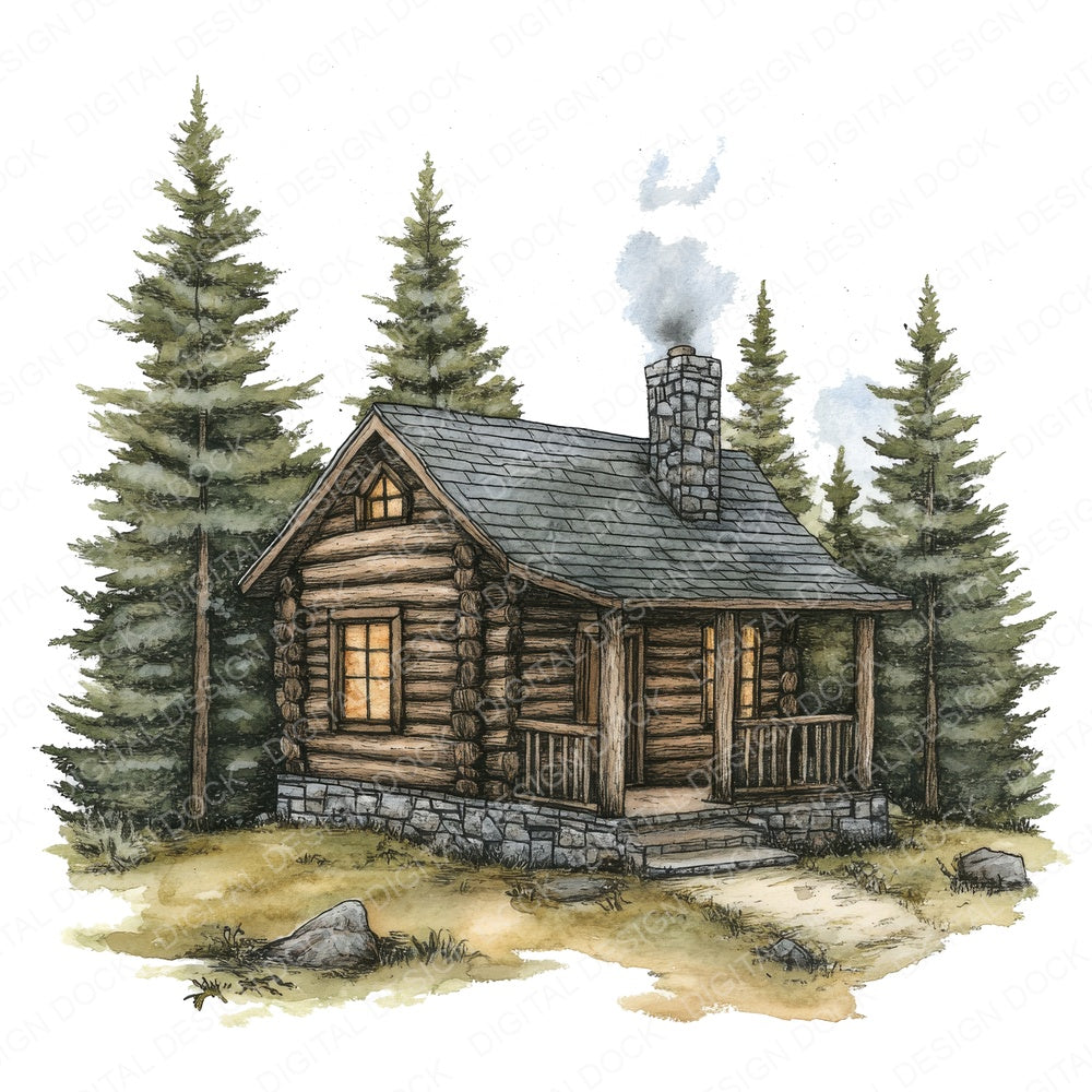 Log Cabin fussy cut sheet in A4 format showing all 12 designs on one printable page