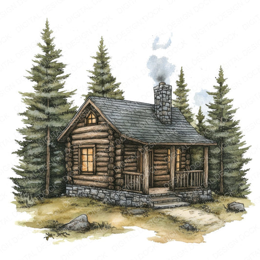 Log Cabin fussy cut sheet in A4 format showing all 12 designs on one printable page