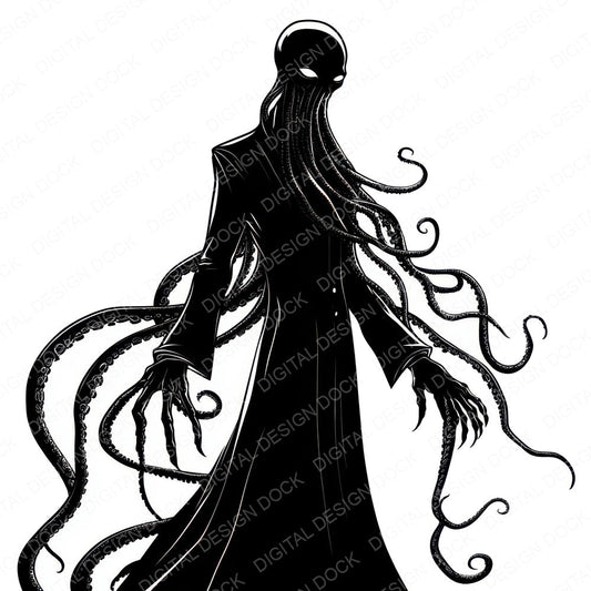 Lovecraftian Character fussy cut sheet in A4 format showing all 12 designs on one printable page