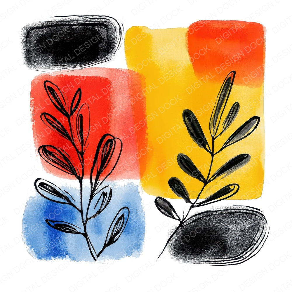 Matisse Shapes C fussy cut sheet in A4 format showing all 12 designs on one printable page