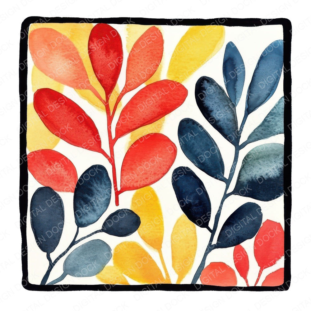 Matisse Shapes D fussy cut sheet in A4 format showing all 12 designs on one printable page