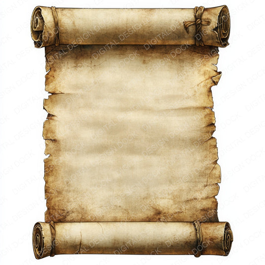 Medieval Scroll fussy cut sheet in US Letter format showing all 12 designs on one printable page