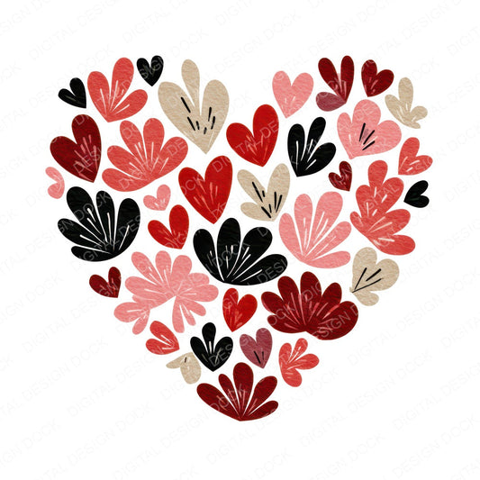 Minimal Folk Love Heart Clipart Set (DDD008275)