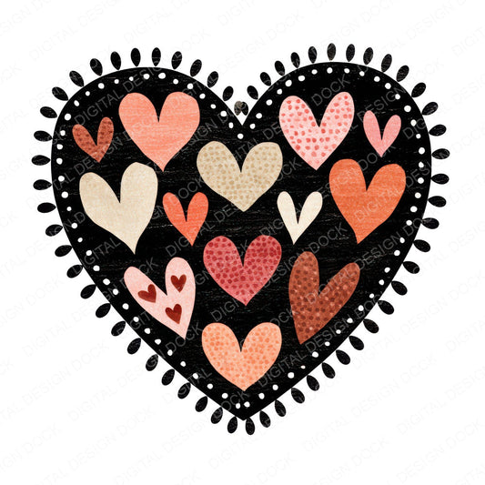 Minimal Patterned Heart Clipart Set (DDD008284)