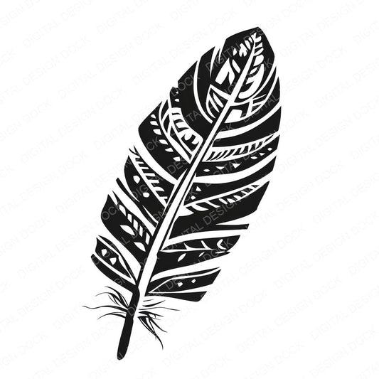 Minimal Tribal Feather Clipart Set (DDD006068)