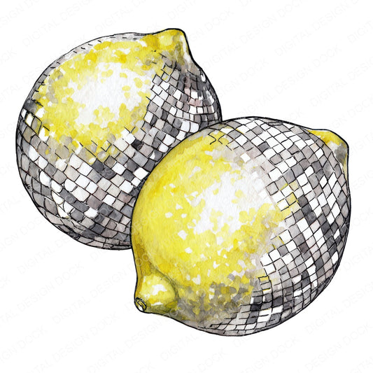 Mirrorball Lemons fussy cut sheet in A4 format showing all 12 designs on one printable page
