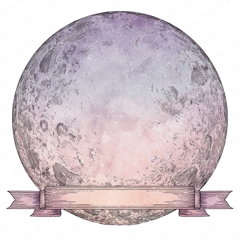 Moon Banner fussy cut sheet in US Letter format showing all 12 designs on one printable page