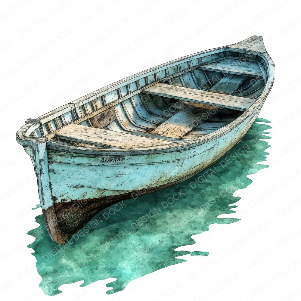Old Amalfi Fishing Boat Clipart Set (DDD006194)