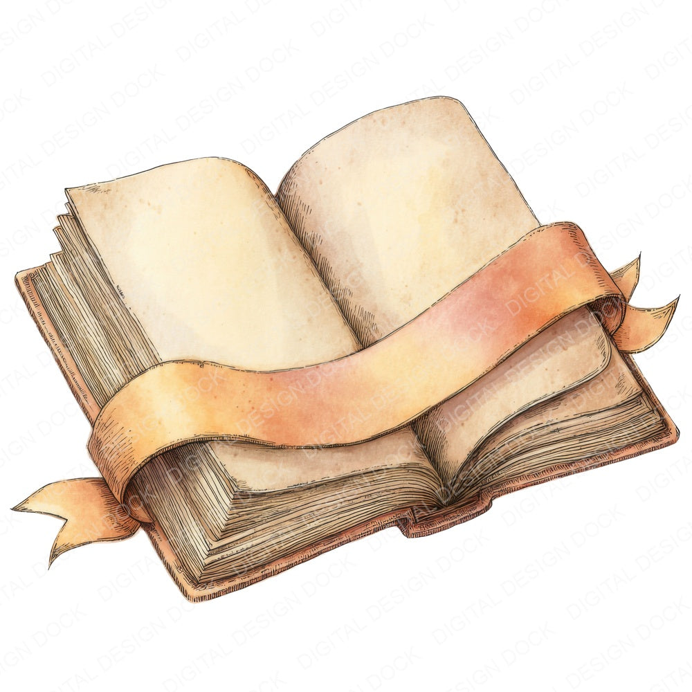 Open Book Banner fussy cut sheet in A4 format showing all 12 designs on one printable page
