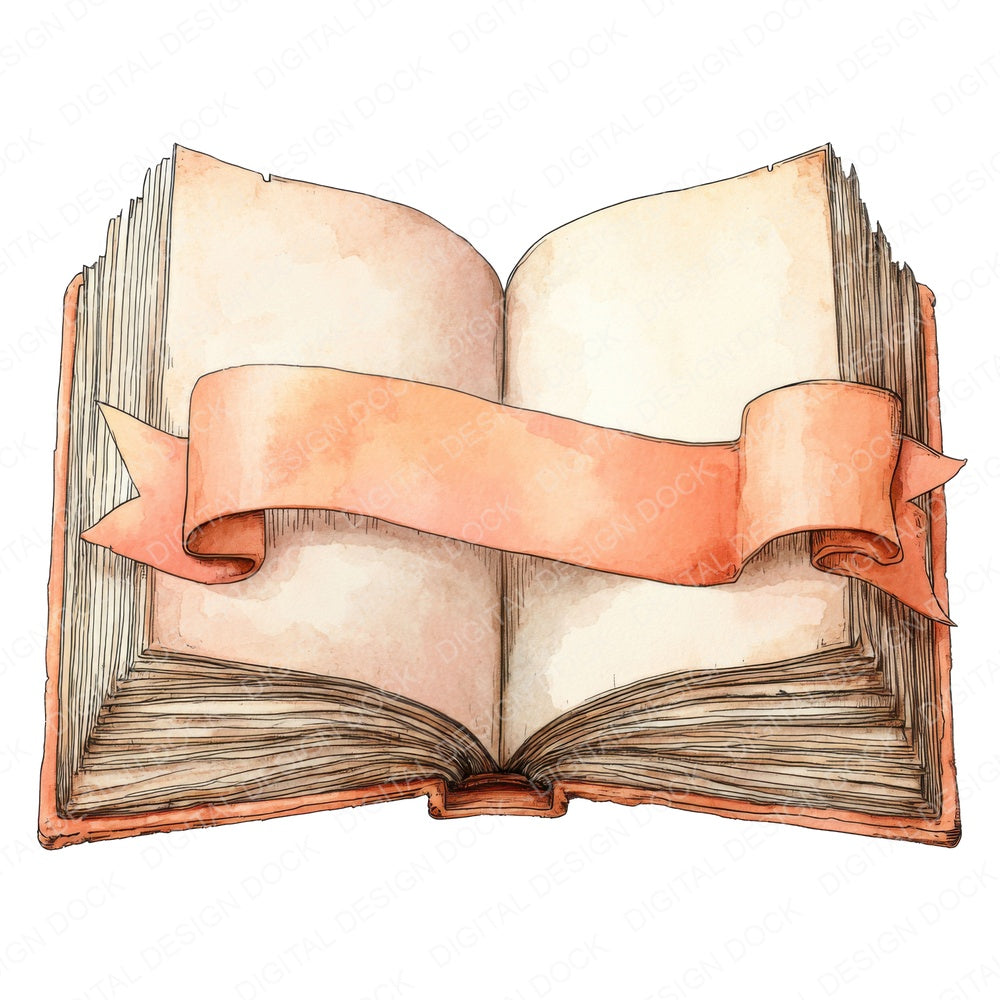Open Book Banner fussy cut sheet in US Letter format showing all 12 designs on one printable page