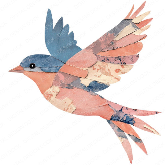 Bird fussy cut sheet in A4 format showing all 12 designs on one printable page