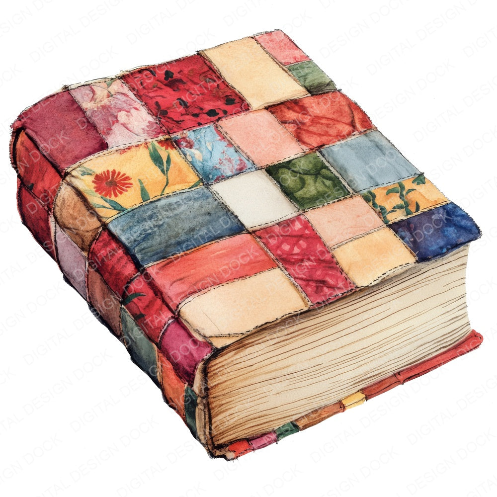 Patchwork Junk Journal fussy cut sheet in A4 format showing all 12 designs on one printable page