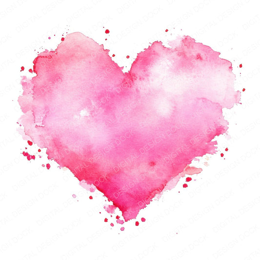 Pink Love Heart Cloud fussy cut sheet in A4 format showing all 12 designs on one printable page