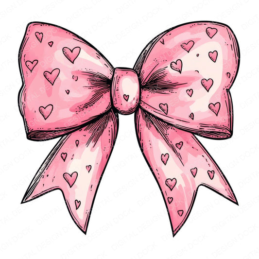 Pretty Pink Bow fussy cut sheet in US Letter format showing all 12 designs on one printable page