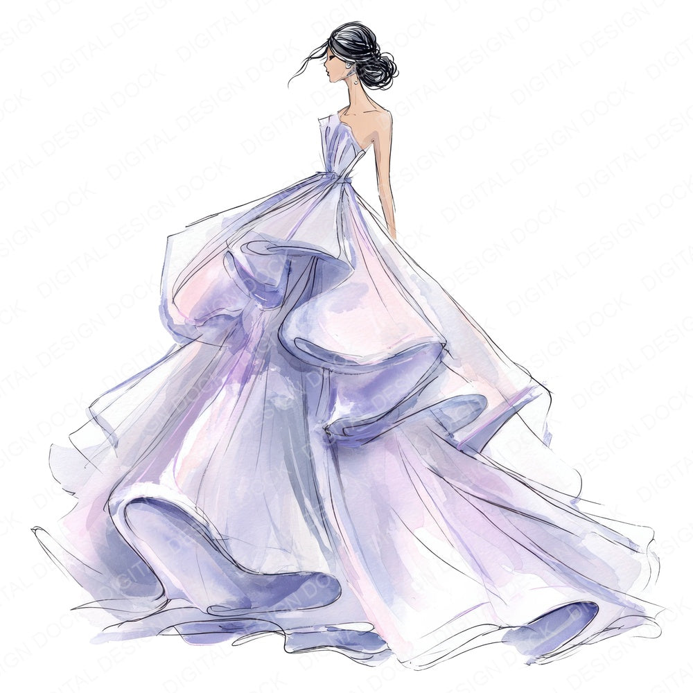 Princess Ball Gown fussy cut sheet in US Letter format showing all 12 designs on one printable page