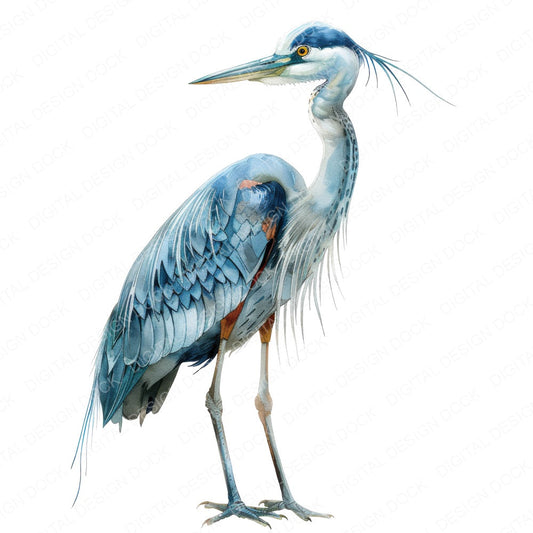 Proud Heron fussy cut sheet in A4 format showing all 12 designs on one printable page
