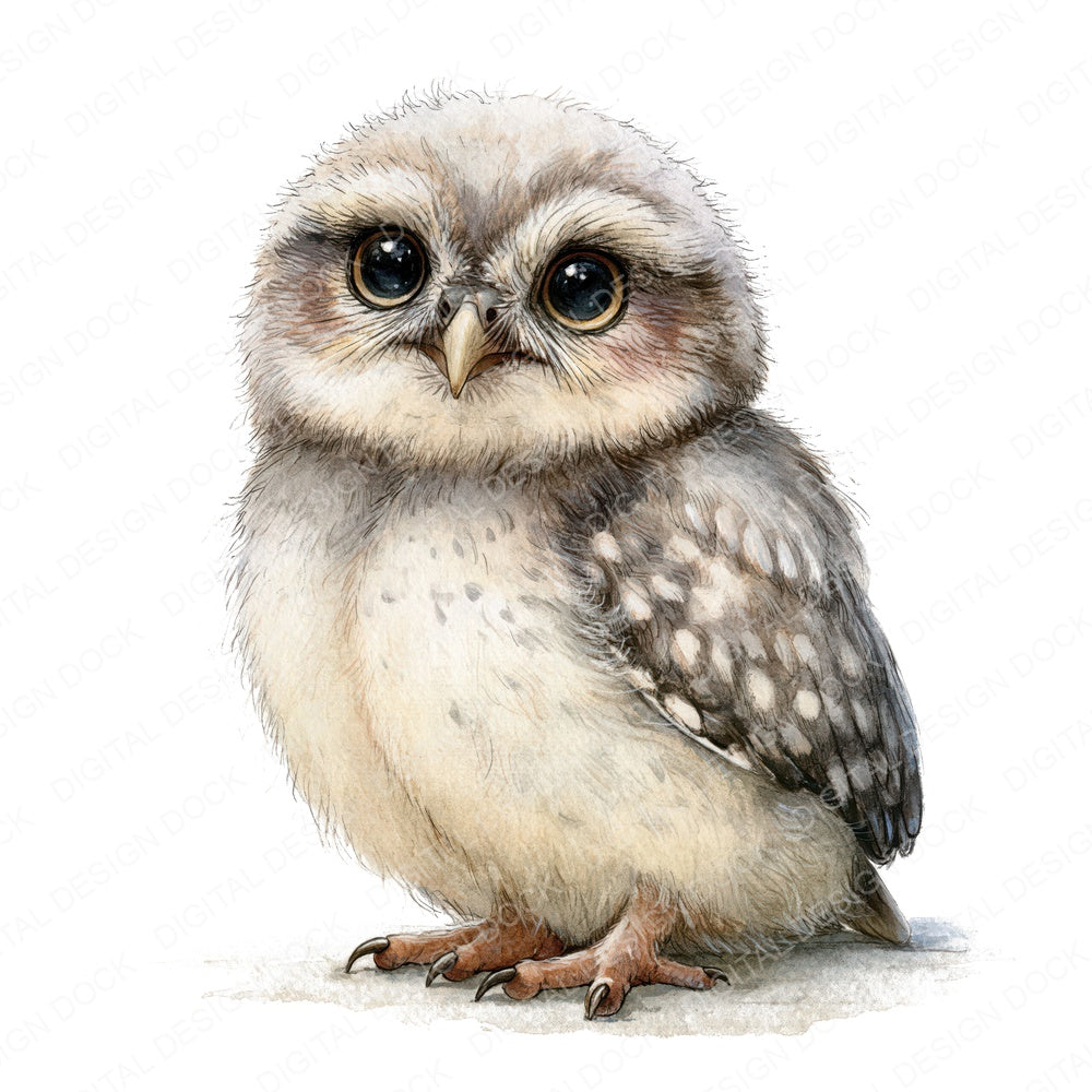 Realistic Baby Owlet Fussy Cut Sheets (DDD013752)