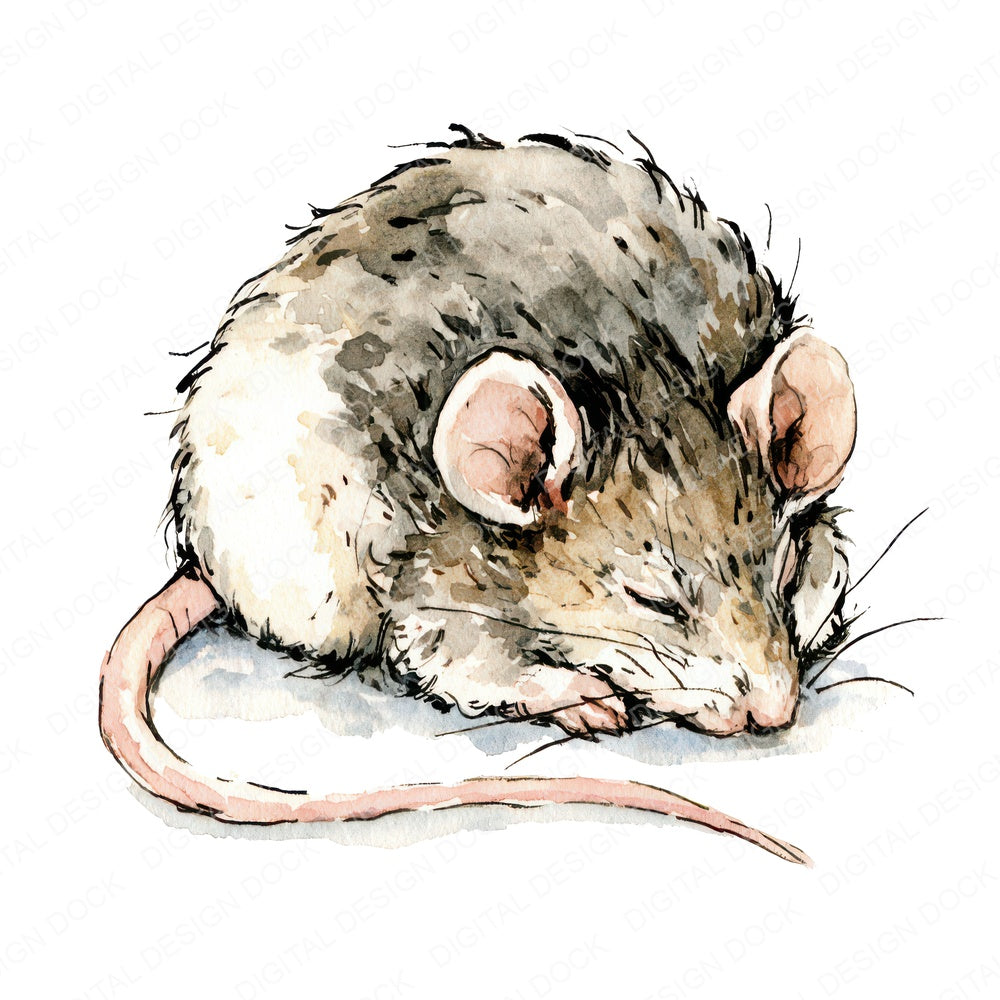 Realistic Baby Rat Clipart Set (DDD013734)