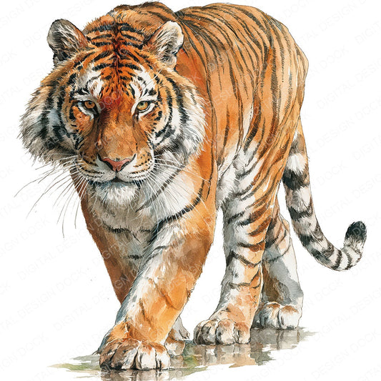Realistic Bengal Tiger Clipart Set (DDD012661)