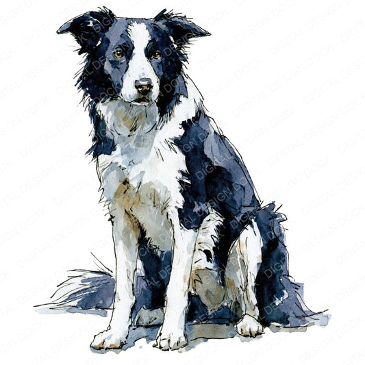 Realistic Border Collie Clipart Set (DDD013694)