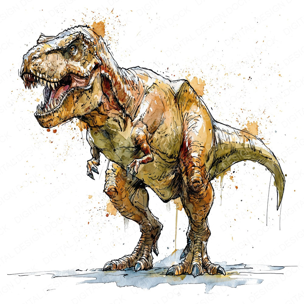 Realistic Tyrannosaurus Rex Fussy Cut Sheets (DDD013724)