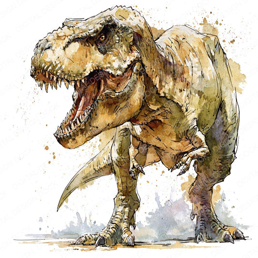 Realistic Tyrannosaurus Rex Clipart Set (DDD013704)