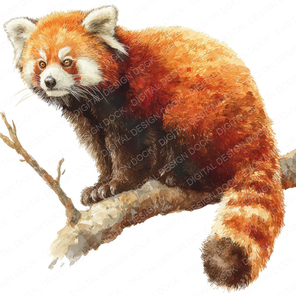 Red Panda Exotic Animal Clipart Set (DDD008243)