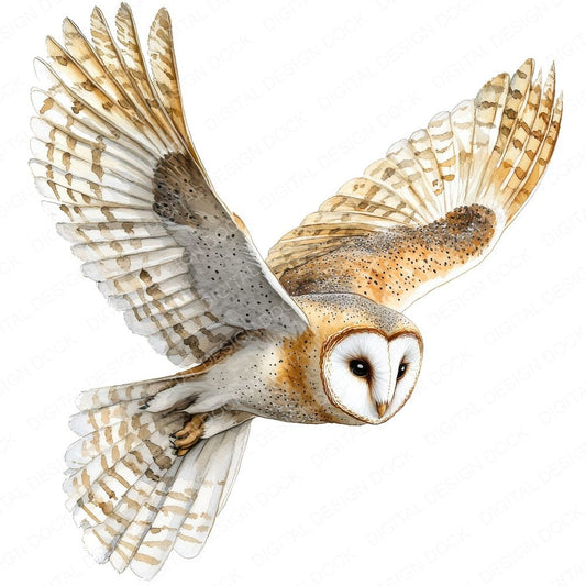 Regal Barn Owl Clipart Set (DDD006406)