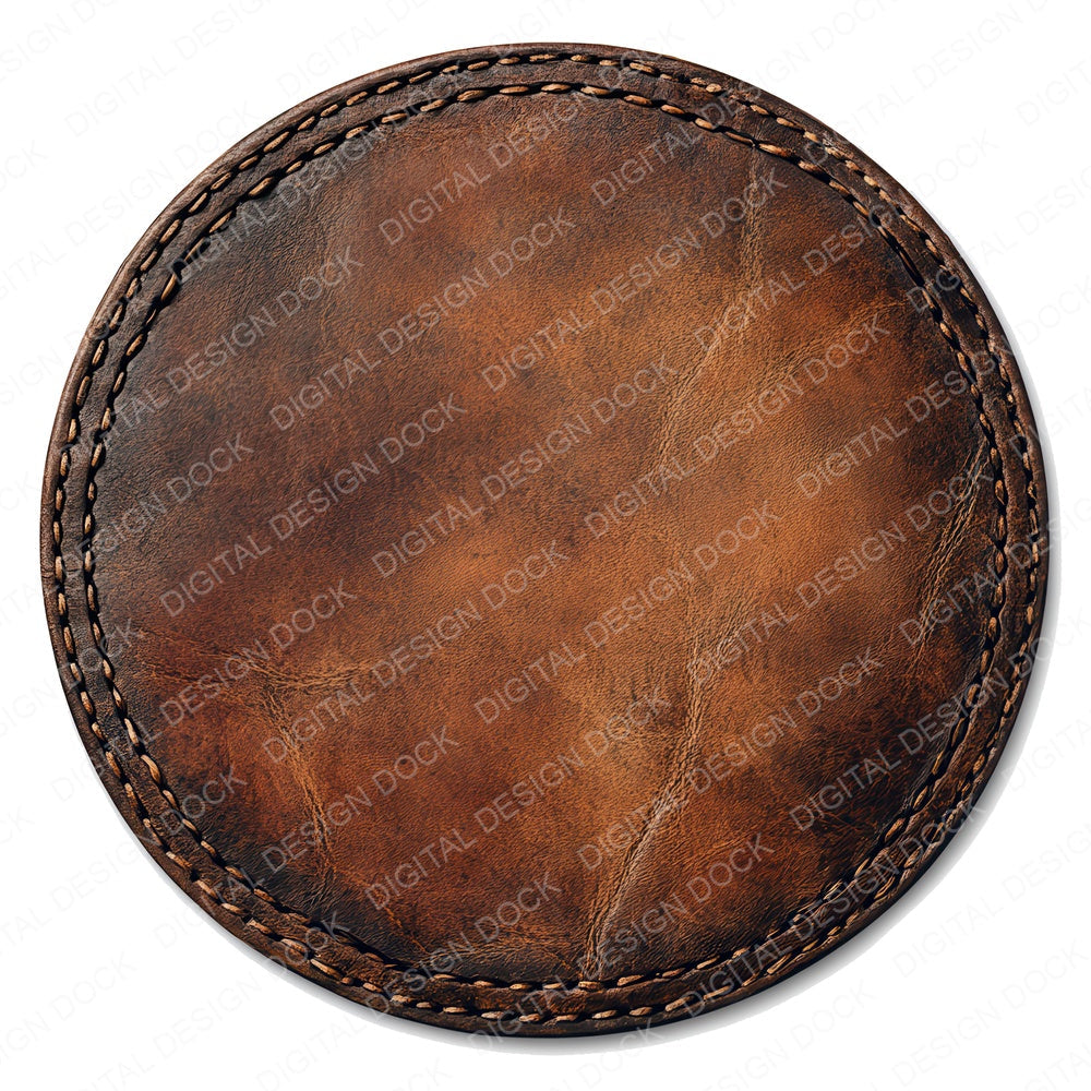 Round Leather Tag Sign fussy cut sheet in A4 format showing all 12 designs on one printable page