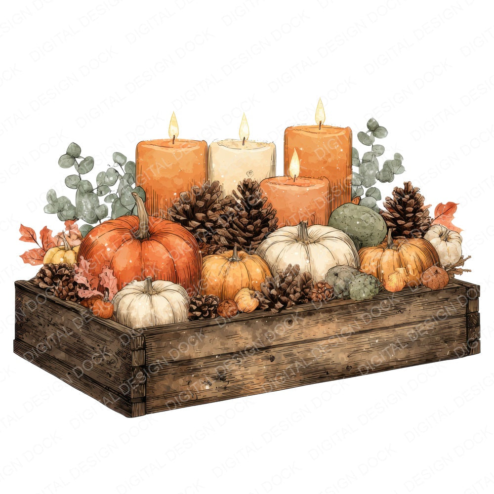Rustic Pumpkin Halloween Centrepiece fussy cut sheet in A4 format showing all 12 designs on one printable page