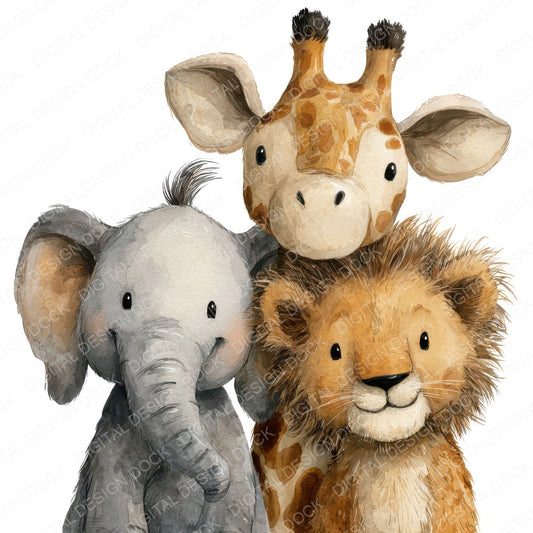 Safari Animals Friends Clipart Set (DDD008265)