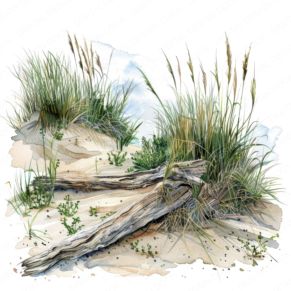 Sand Dunes Driftwood fussy cut sheet in A4 format showing all 12 designs on one printable page