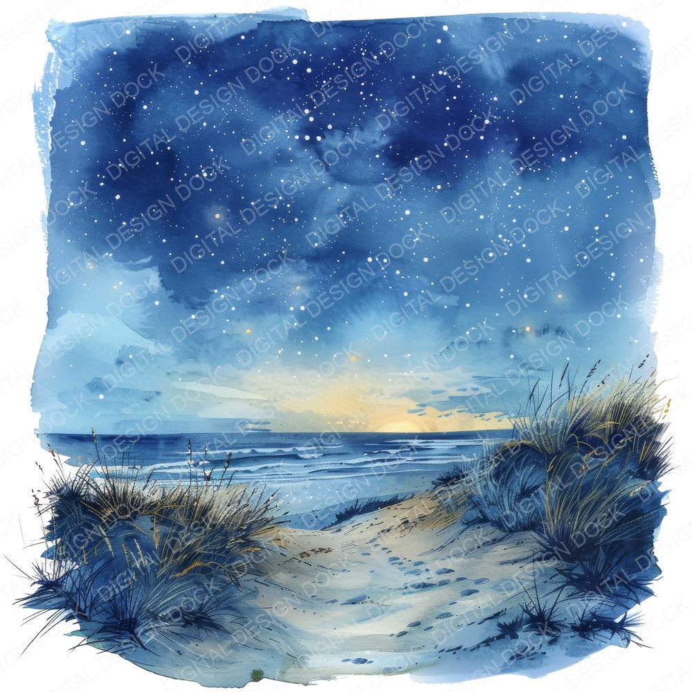 Sand Dunes at Dusk fussy cut sheet in A4 format showing all 12 designs on one printable page