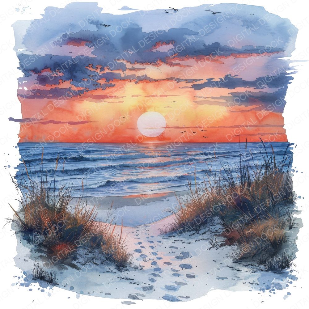 Sand Dunes at Sunset Fussy Cut Sheets (DDD010865)