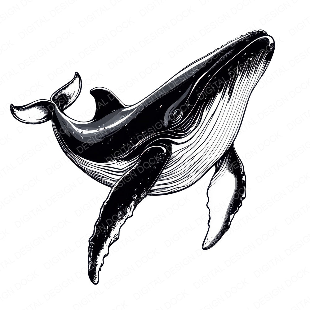 Serene Whale fussy cut sheet in A4 format showing all 12 designs on one printable page