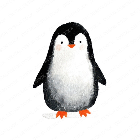 Simple Minimal Penguin Illustration Clipart Set (DDD008761)