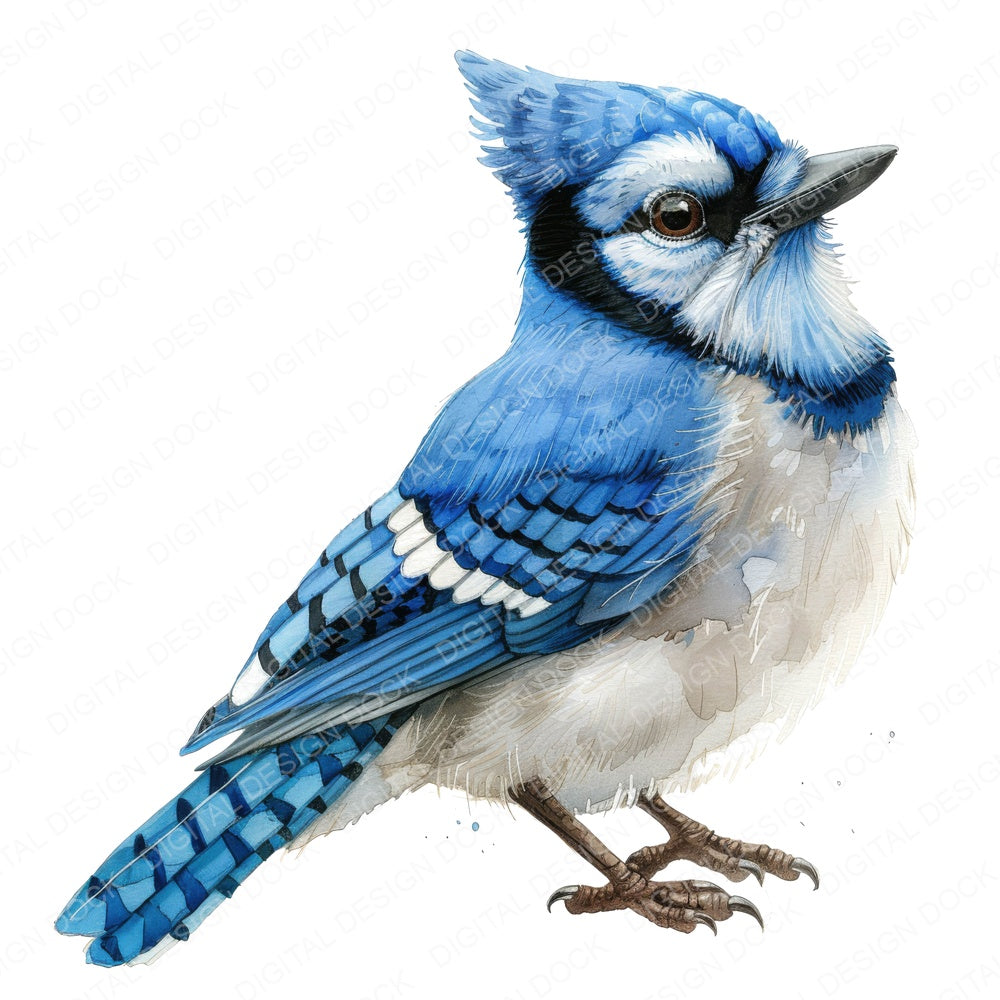 Small Blue Jay Clipart Set (DDD006582)