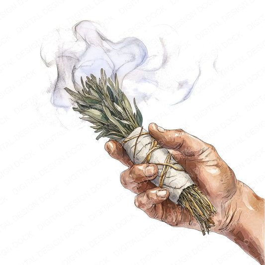 Smudging Ritual Clipart Set (DDD006594)