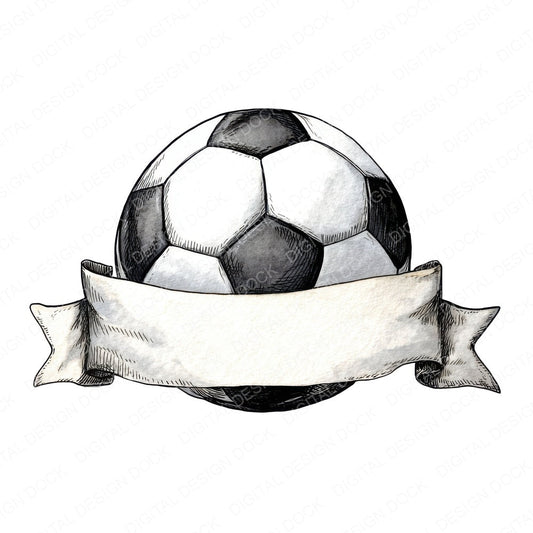 Soccer Banner Ball fussy cut sheet in A4 format showing all 12 designs on one printable page