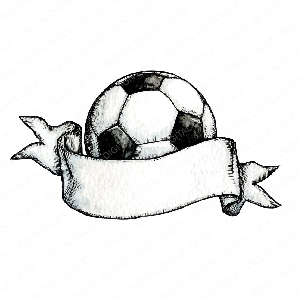 Soccer Banner Ball fussy cut sheet in US Letter format showing all 12 designs on one printable page
