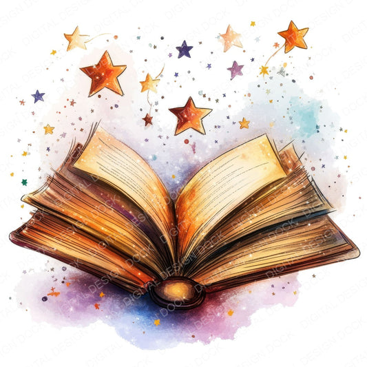 Star Book fussy cut sheet in A4 format showing all 12 designs on one printable page