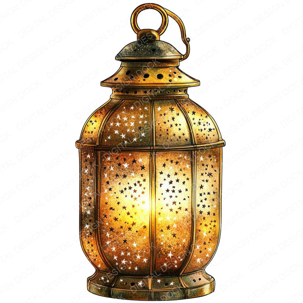 Star Filled Lantern fussy cut sheet in A4 format showing all 12 designs on one printable page