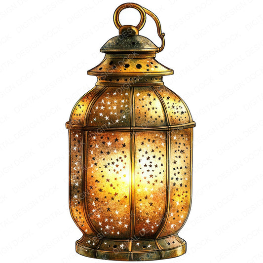 Star Filled Lantern fussy cut sheet in A4 format showing all 12 designs on one printable page