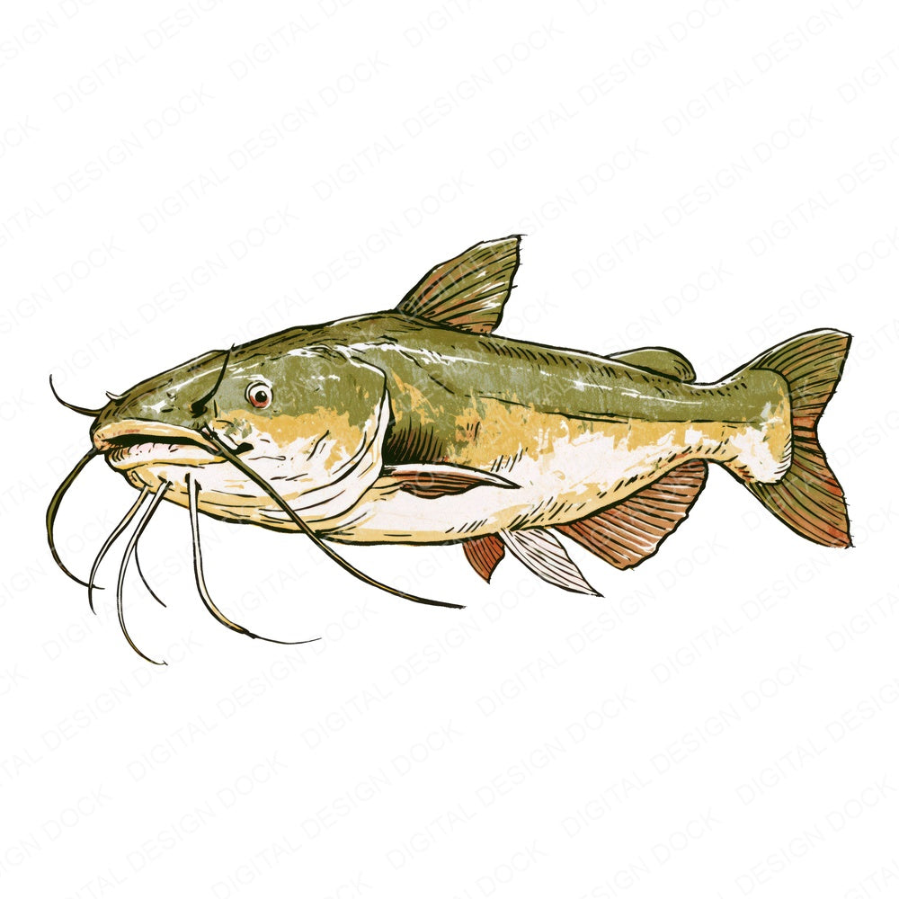 Stylised Catfish Fussy Cut Sheets (DDD014547)