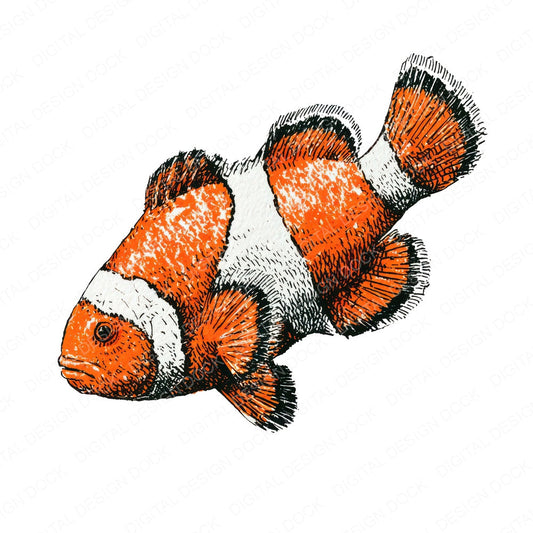 Stylised Clownfish Clipart Set (DDD013739)